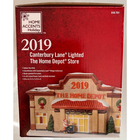 The Home Depot 2019 Canterbury Lane Lighted Store New In Box - Picture 4 of 8